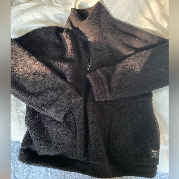 Roots quarter zip fleece sweater - Picture 1 of 2